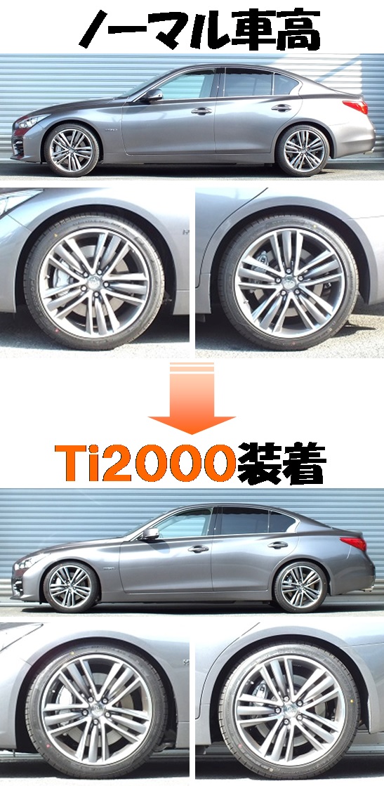 新型スカイライン ＨＶ３７ ダウンサス 『 Ｔｉ２０００ 』 開発完了