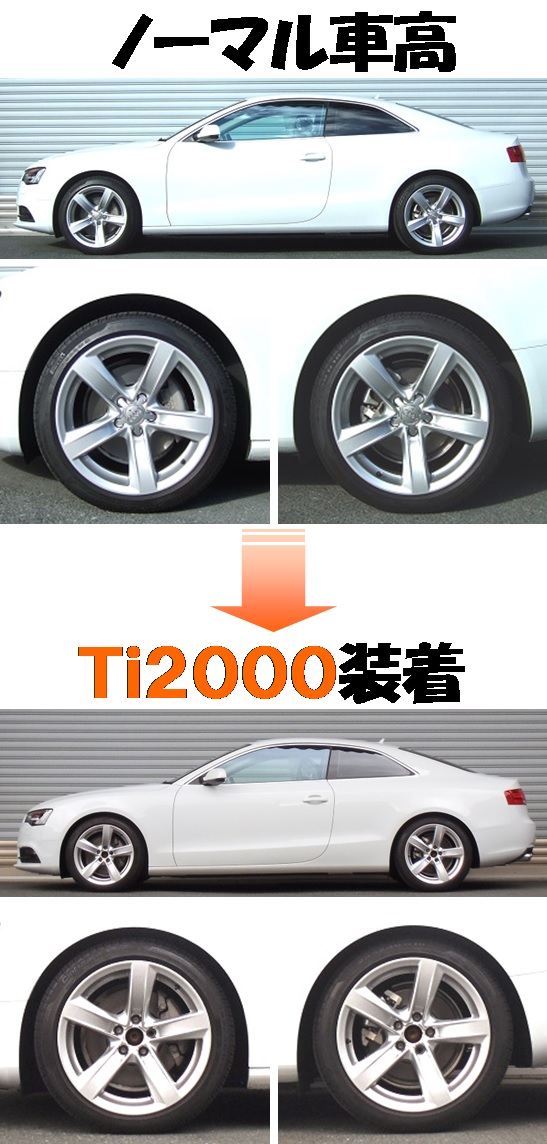 アウディＡ５ ８ＴＣＤＮＦ ダウンサス 『 Ｔｉ２０００ 』 開発完了