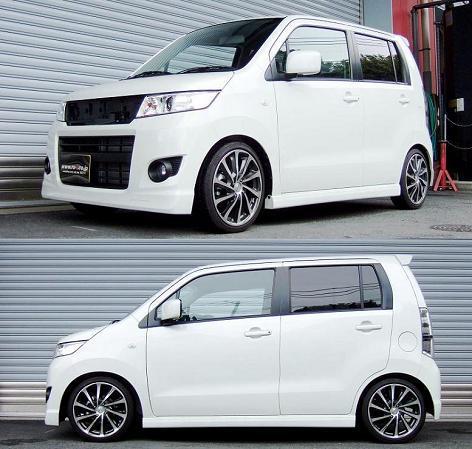 新ワゴンＲ MH23S 迫力のローフォルム車高調 『 Ｂｌａｃｋ☆ｉ