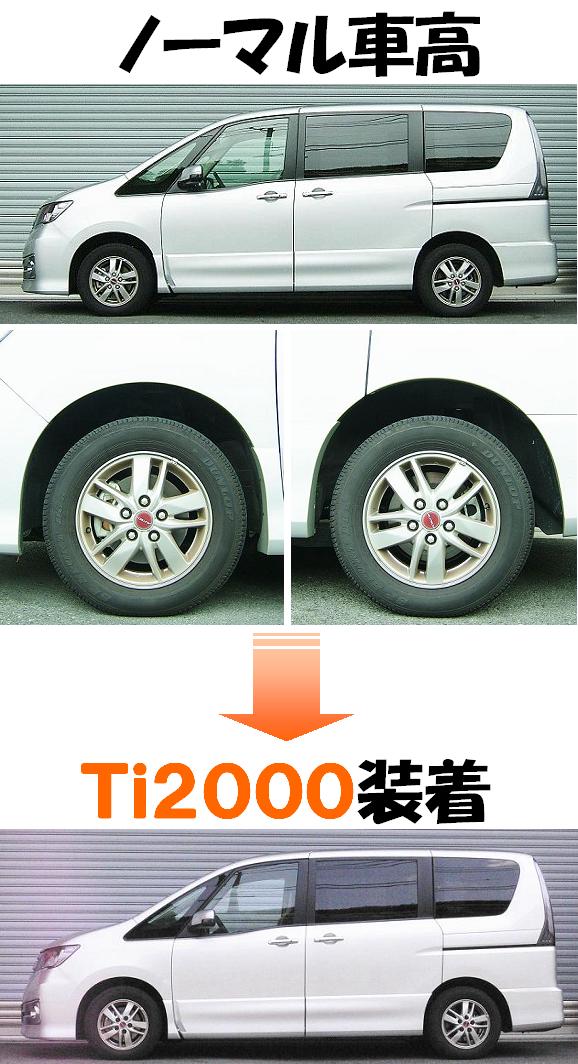 セレナライダー４ＷＤ ＮＣ２６ ダウンサス 『 Ｔｉ２０００