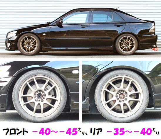 RUSH車高調 アルテッツァ SXE10 GXE10 車高短 モデル フルタップ