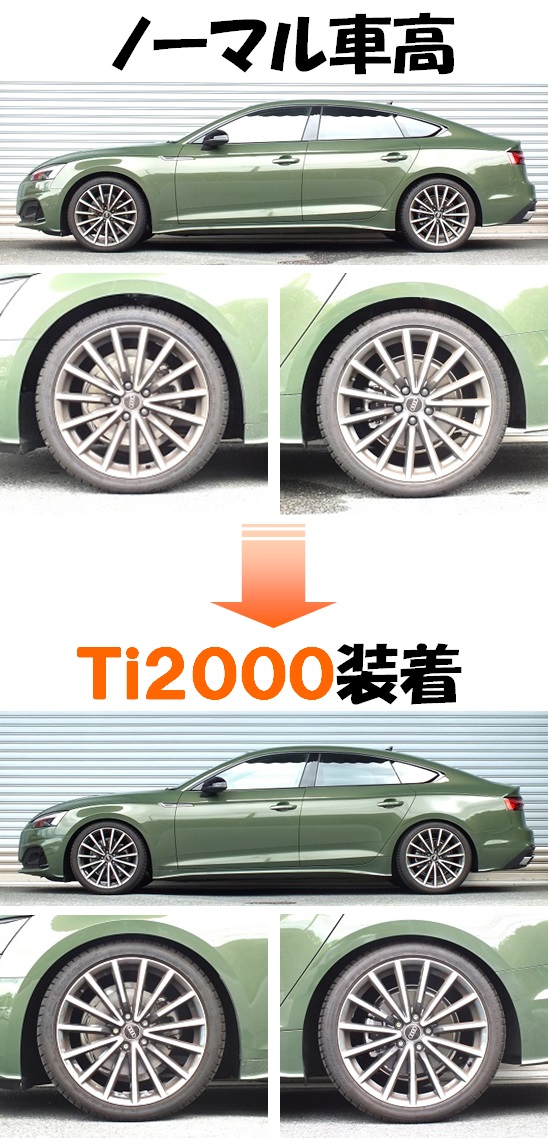 アウディＡ５ スポーツバック ダウンサス 『 Ｔｉ２０００ 』 開発完了