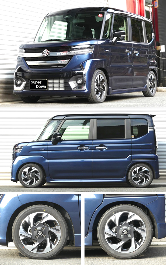 ももじスペーシア　ダウンサス スペーシアカスタム MK94S ダウンサス 『 Ti2000 』 開発