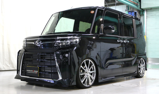 タントカスタムXを迫力ローダウン！！ 車高調 『 Black